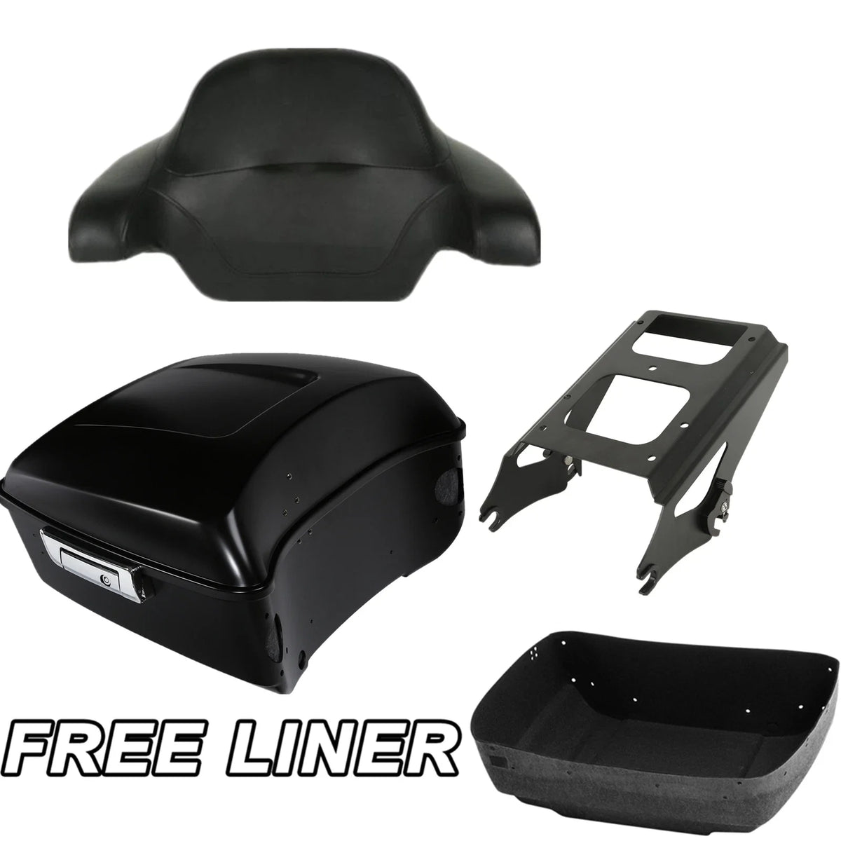 Matte Black Mount for Trunk Pad on Harley Street Touring 2009-2013