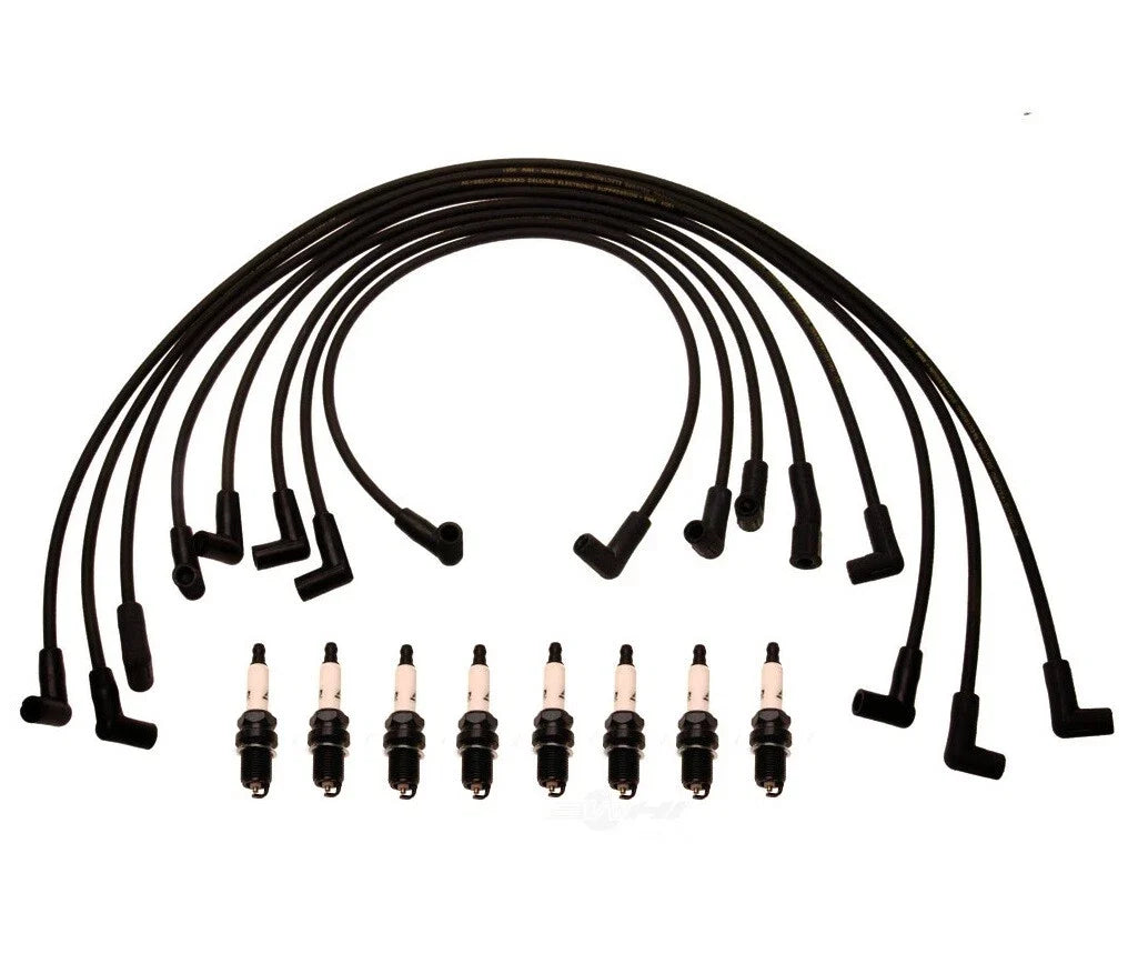 Ignition Wire Set 8 for Chevy 5.7 V8 (1996–2002) ACDelco Spark Plugs Kit