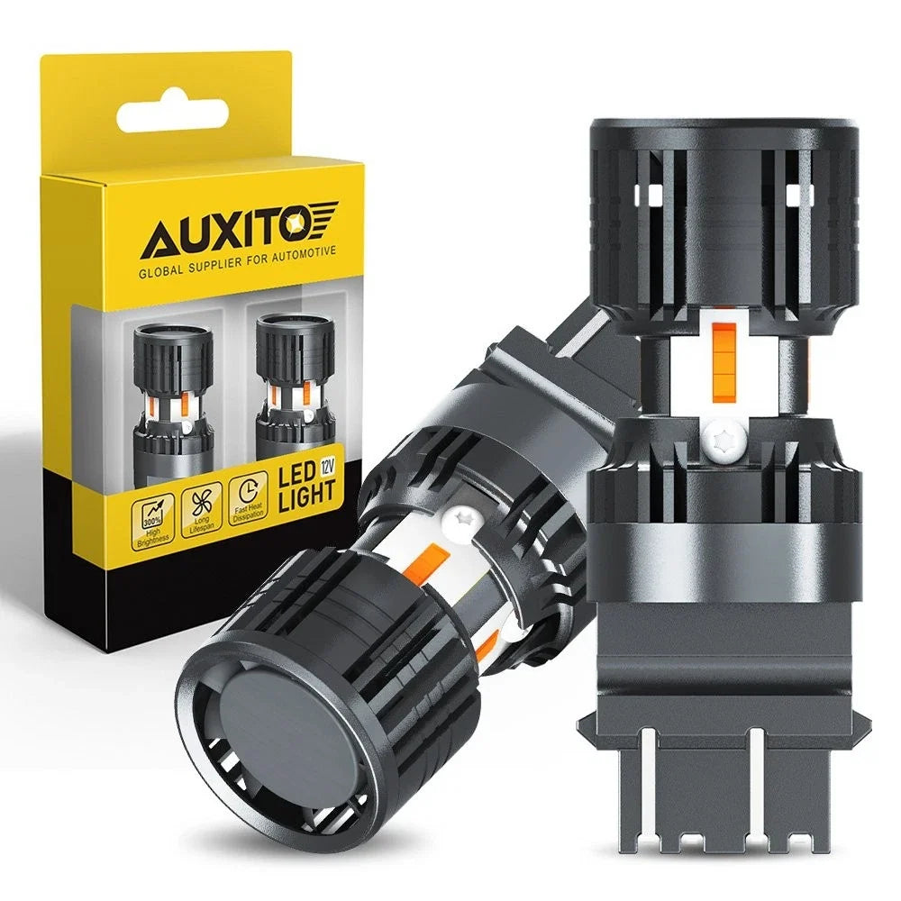 2X Amber 3157 LED Turn Signal Light Bulb for Various Vehicles (Error Free)