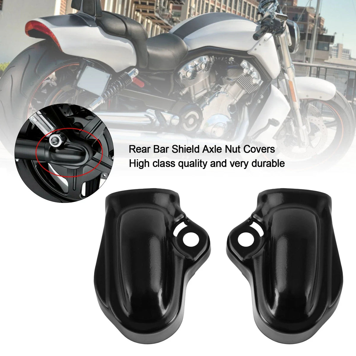 Rear Bar Shield Axle Nut Covers for Harley V-Rod 2002-2017 Night Rod