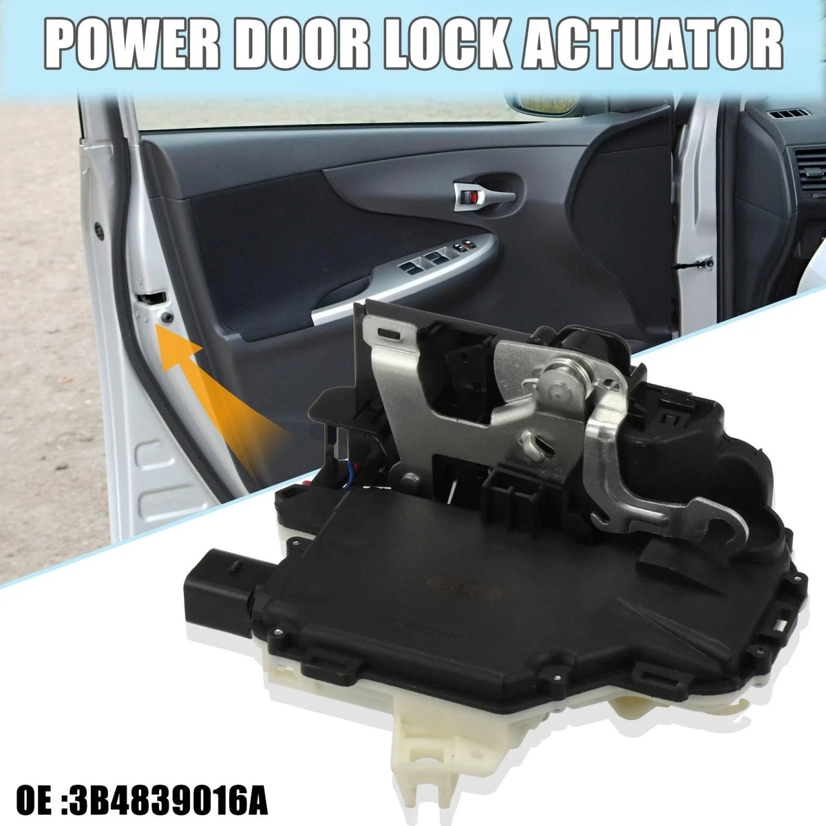 Door Lock Actuator for VW Golf GTI Passat Jetta (1999–2006) 3B4839016A
