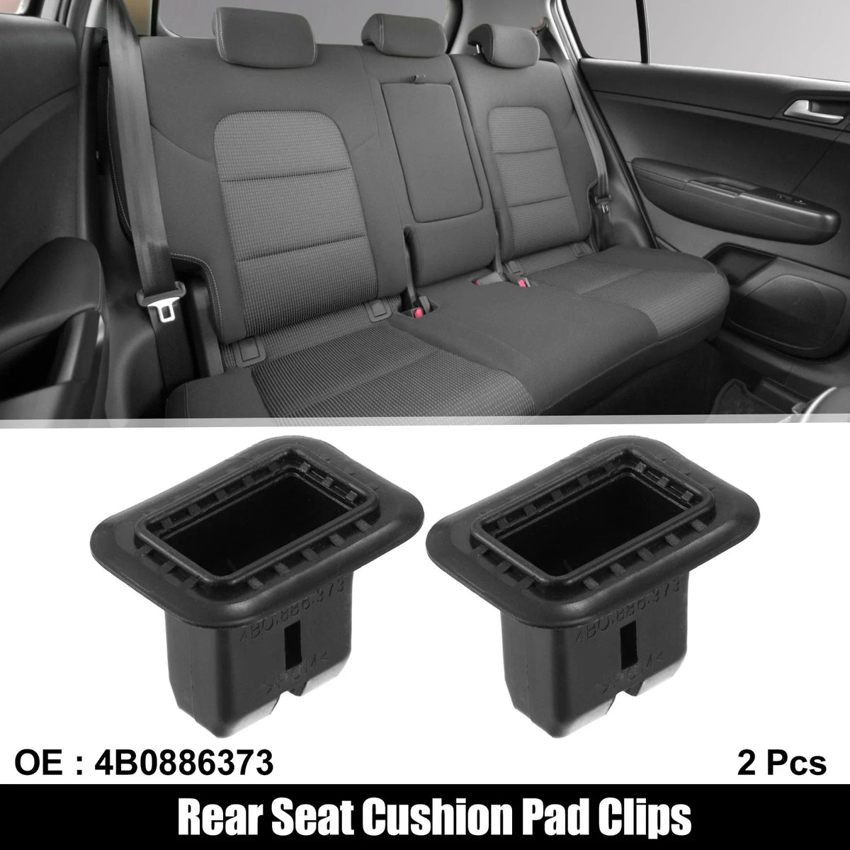 2X Rear Seat Cushion Pad Clips Fasteners for Audi A4 (2002–2008)