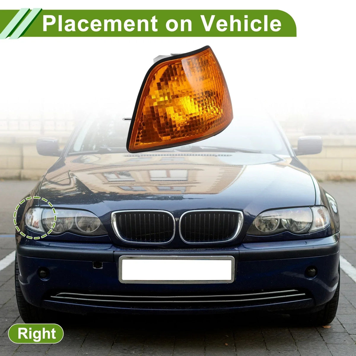Right Side Signal Light Cover for BMW 3 Series (1992-1998)