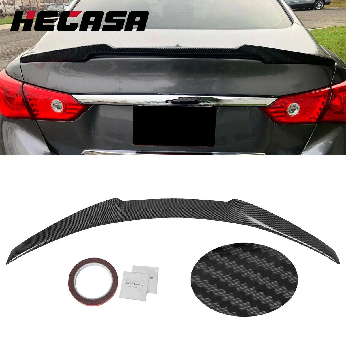 Carbon Fiber Rear Trunk Wing Spoiler M4 Type for Infiniti Q50 2014-2024