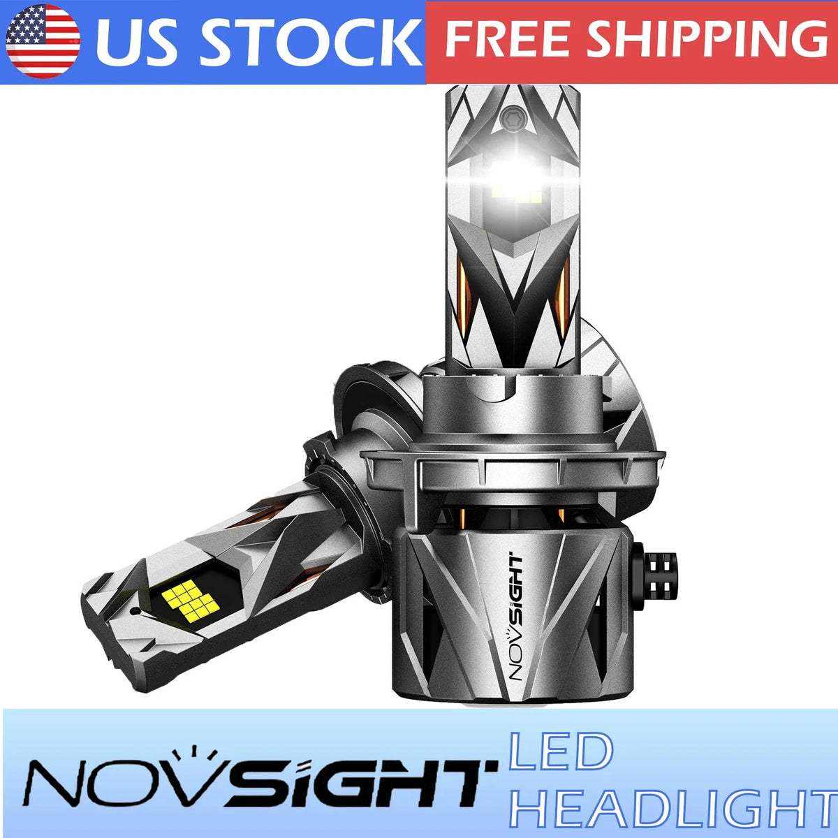Car Van H13 LED Headlight Bulbs - 60000 Lumens