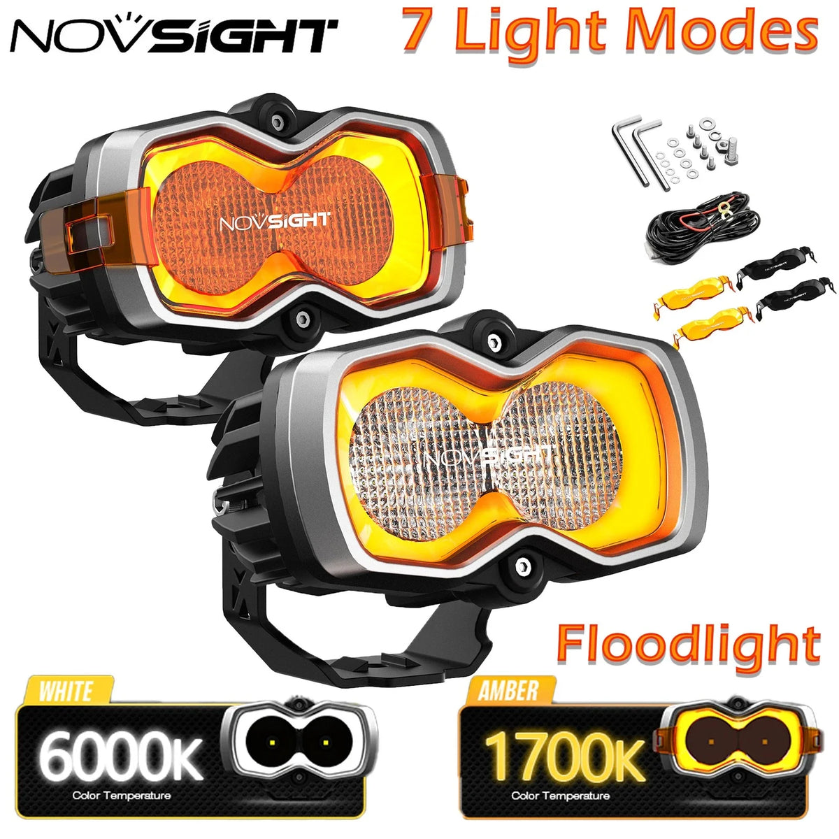 LED Work Lights 4.5'' (2 Pack) for Off Road Trucks