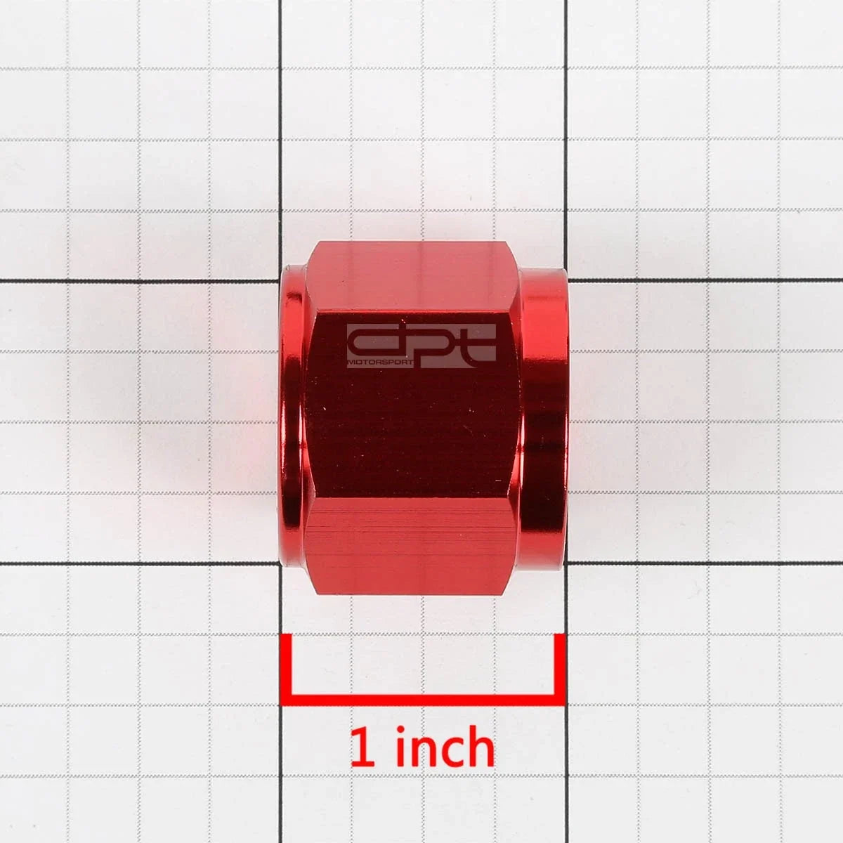 10AN Red Aluminum/Steel Hard Line Tubing Sleeve Nut Flare Fitting