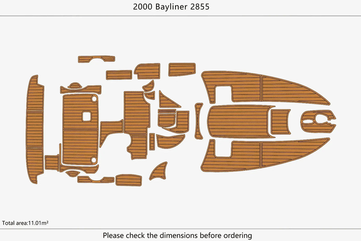 EVA Foam Teak Deck Flooring Pads for Bayliner 2855 (2000)