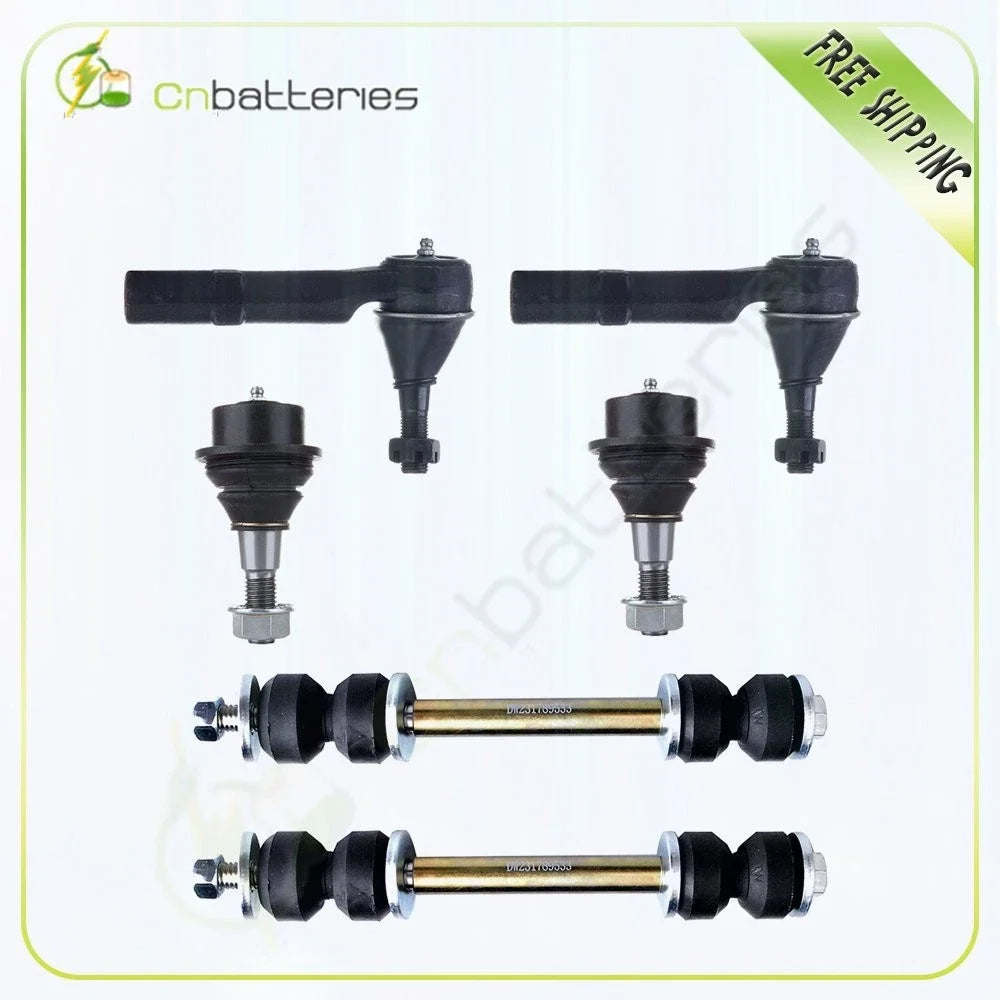6Pc Outer Tie Rod Suspension Parts for 2007-2014 Chevrolet Suburban 1500