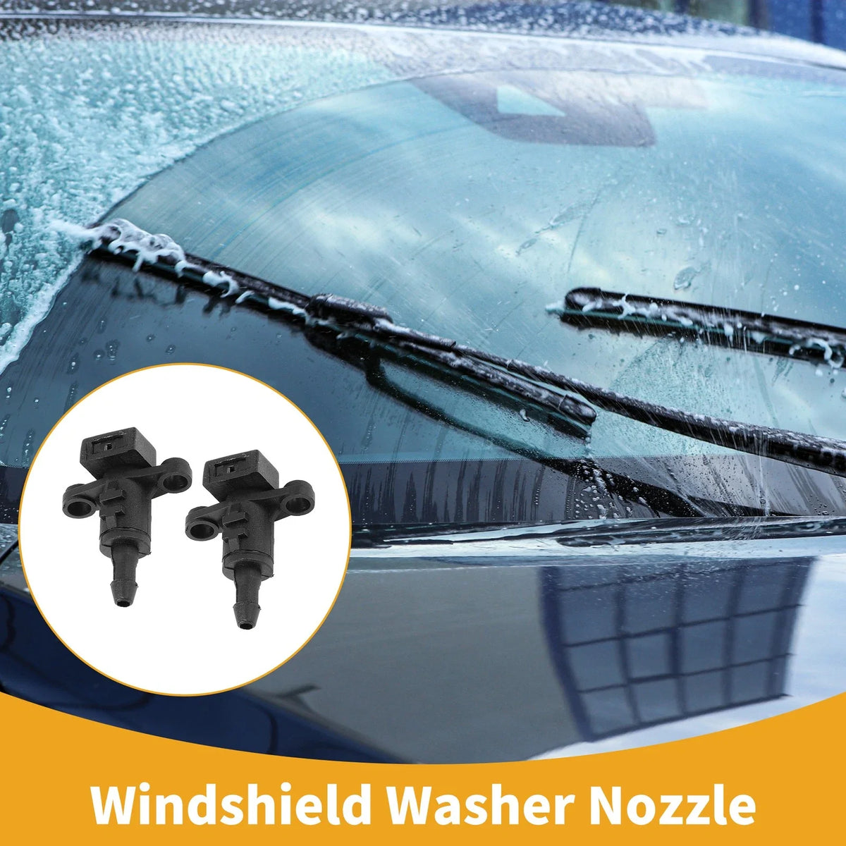 Set of 2 Front Windshield Washer Nozzles for Kia Ceed (2011–2018) & Rio (2011–2017)