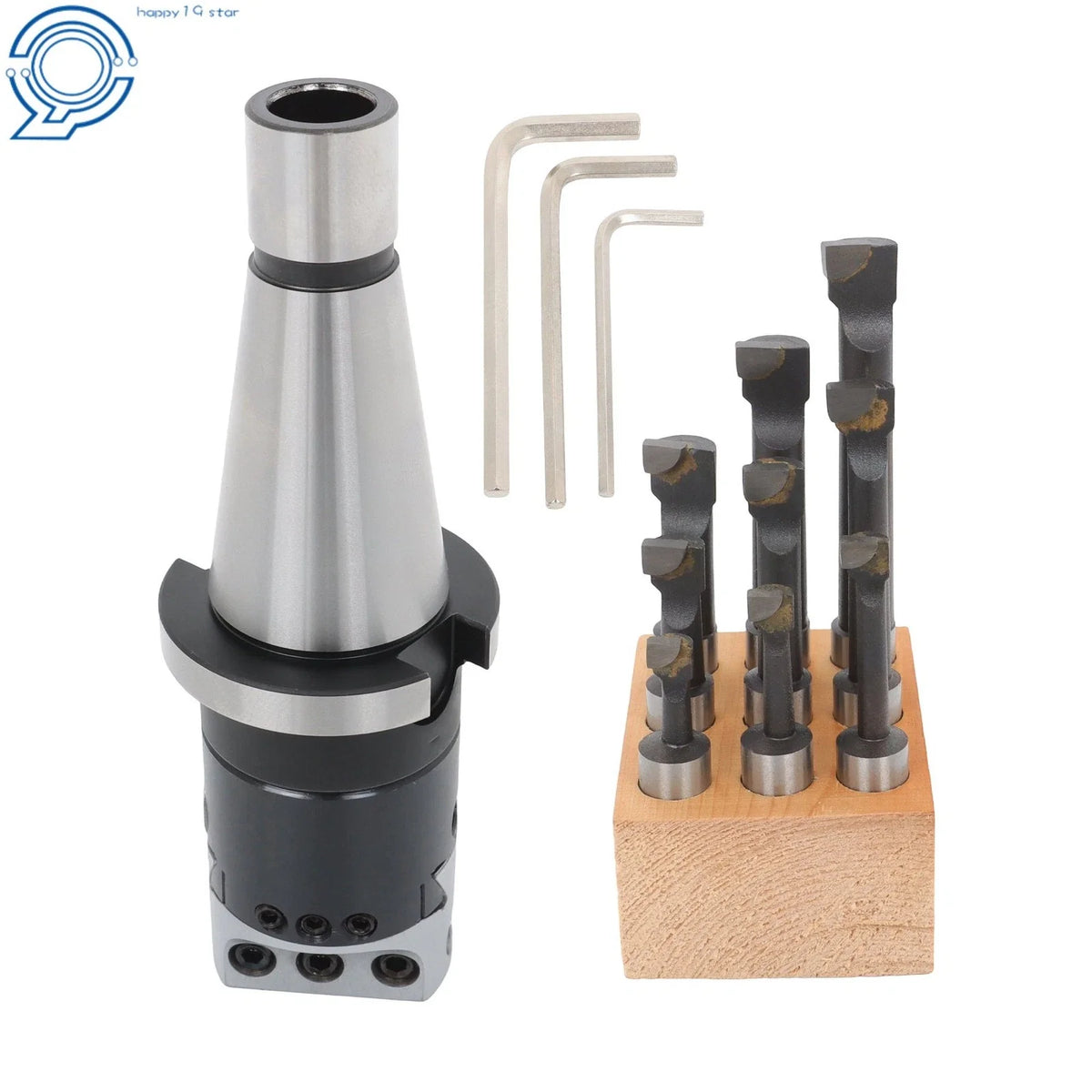 Boring Head 2 Inch NMTB 40 Taper Shank with C6 Boring Bars (9 Pack)