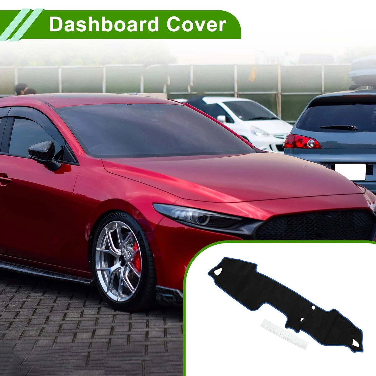 Dashboard Cover Mat for Mazda MX-5 ND RF Miata (2015–2020) Black Blue