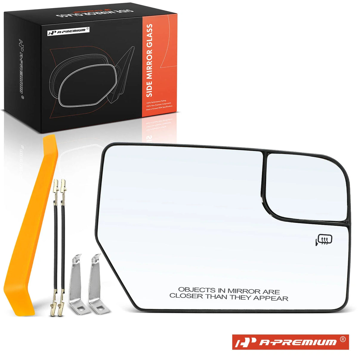 Passenger Power Mirror Glass with Spotter for Ford Expedition