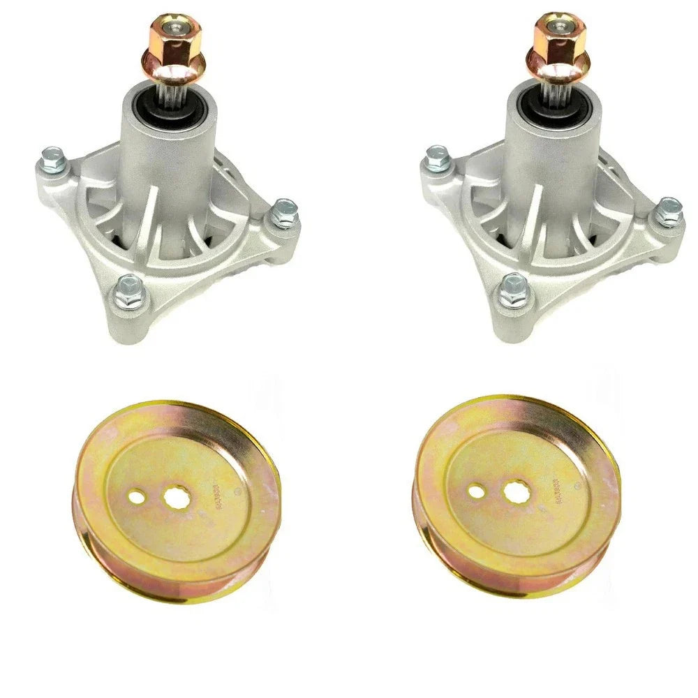 2X Spindle Assembly 604214 & Spindle Pulley 603988 for Hustler Raptor (N/A)