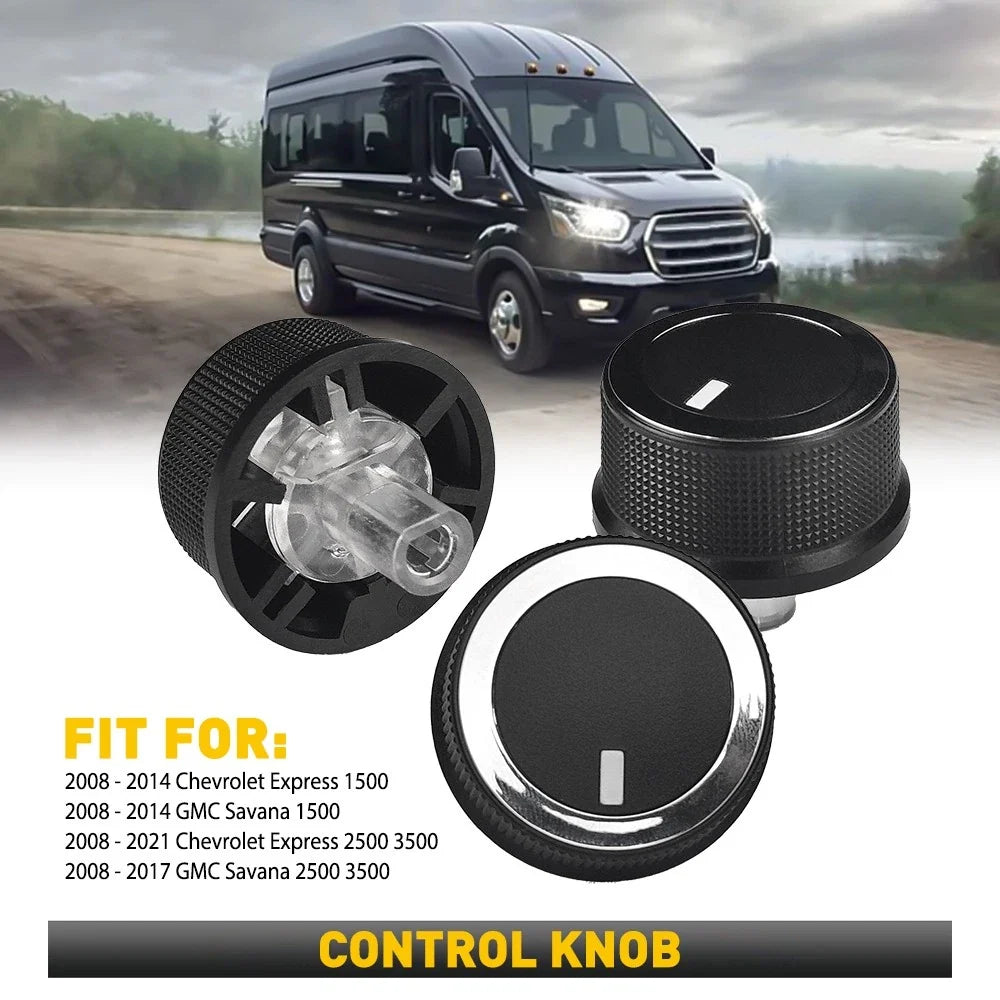 3X HVAC Temperature Fan Control Knob for GMC Savana 1500 (2008–2014)