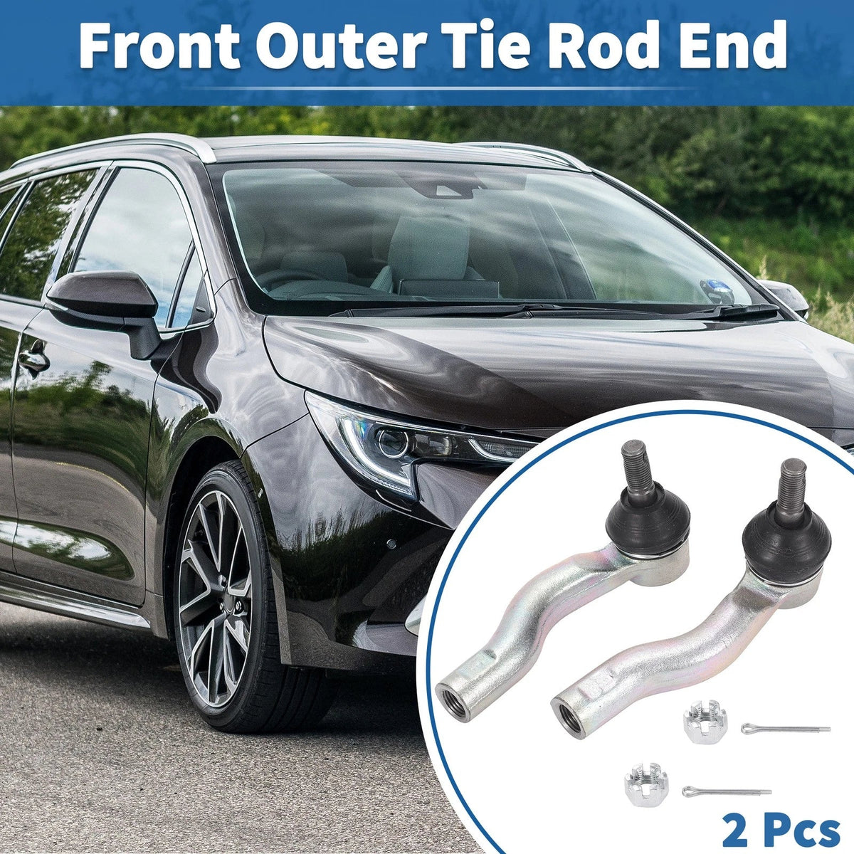 2X Front Outer Tie Rod Ends for Scion TC (2010) No. 4504649095/4504749025