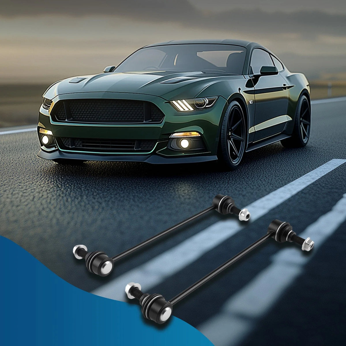 Set of 2 Front Sway Bar End Links for Ford Mustang (2005–2014)
