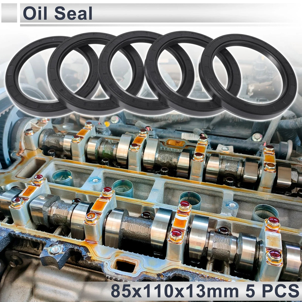 Set of 5 Oil Seal Rotary Shaft Seal NBR Rubber 85x110x13mm