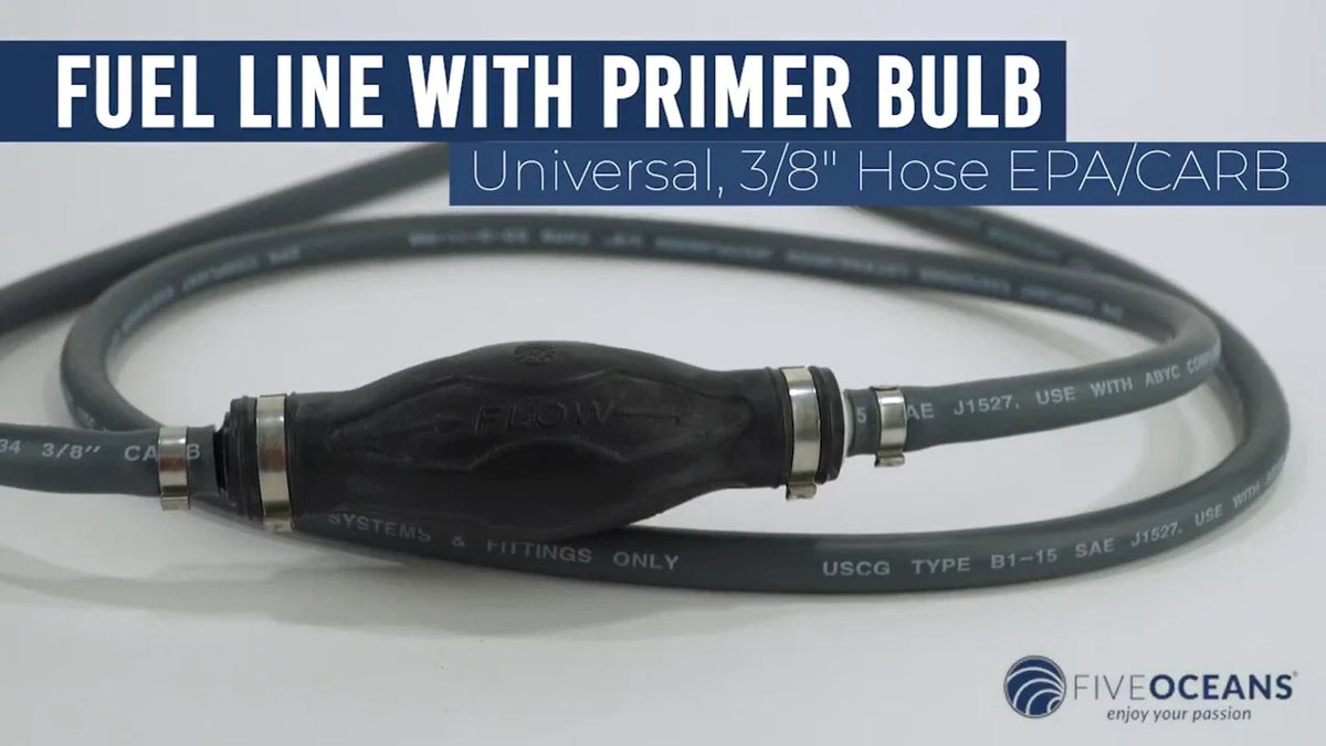 3/8" Marine Fuel Line with Primer Bulb for Universal Outboard Boat (EPA)