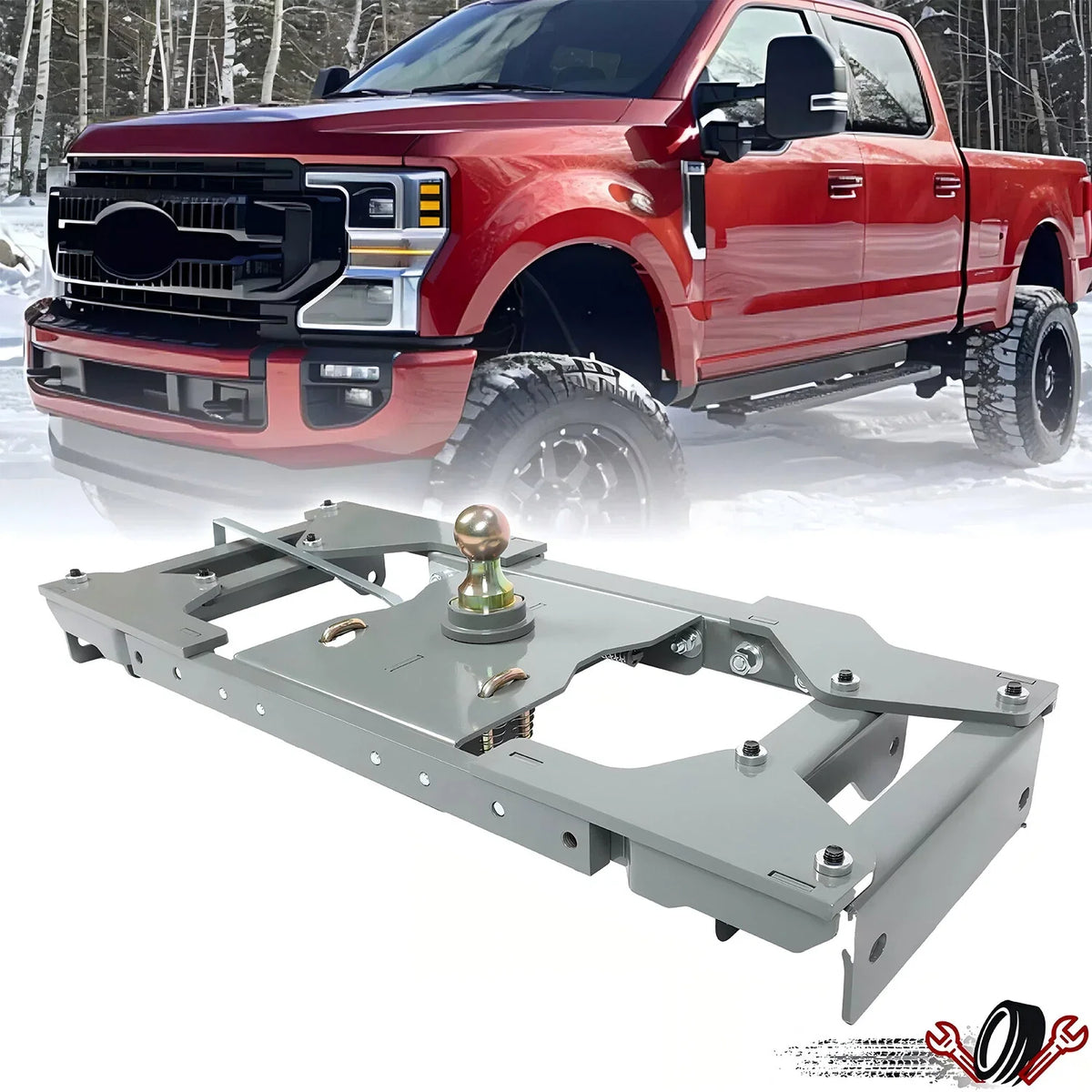 5th Wheel Gooseneck Trailer Hitch Kit for Ford F250 F350 F450 (2017–2022)