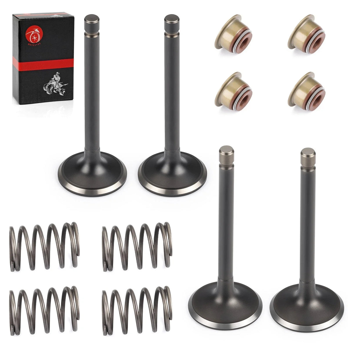 Intake & Exhaust Valve Set with Seals for EZGO Gas 4 Stroke 295cc 350cc (1996–Present)