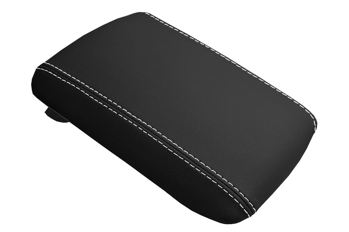 Leather Console Lid Armrest Cover for Mitsubishi Eclipse (1995–1999) White Stitch