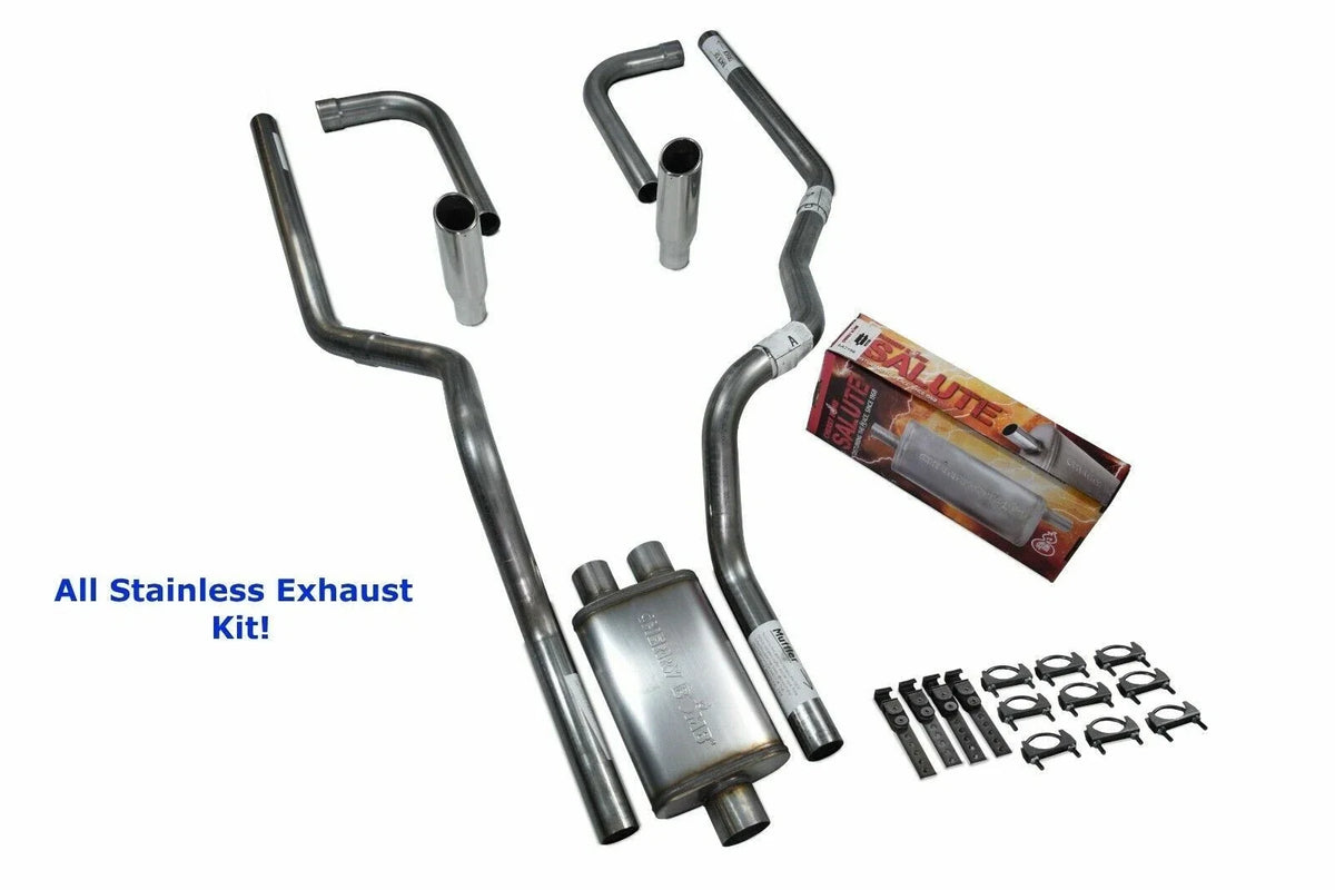 Dual Exhaust for Ford F-150 (1998–2003) Stainless Steel Side Exit