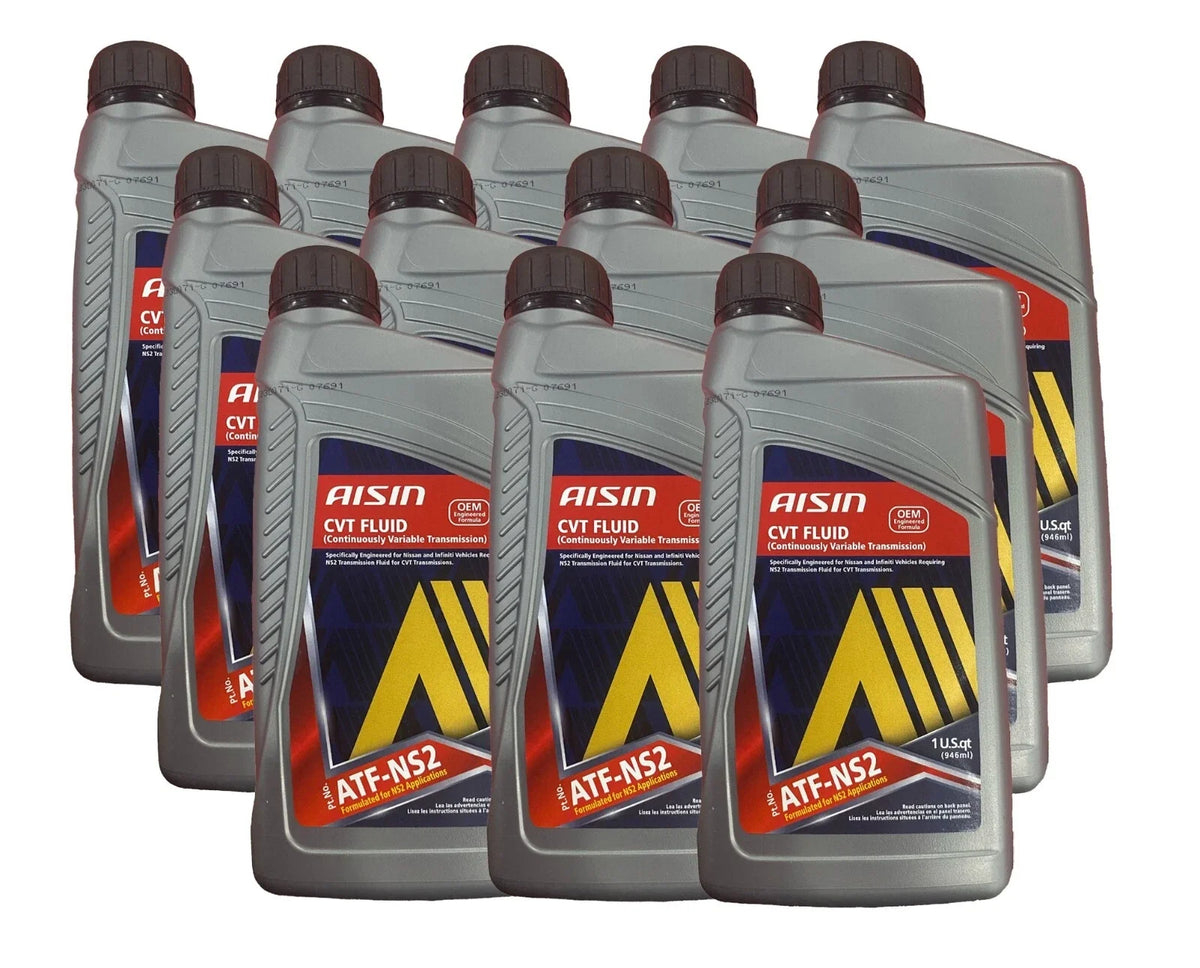 Set of 12 Aisin Auto Trans Fluid for Nissan Chevrolet Dodge Jeep Saturn (1qt each)