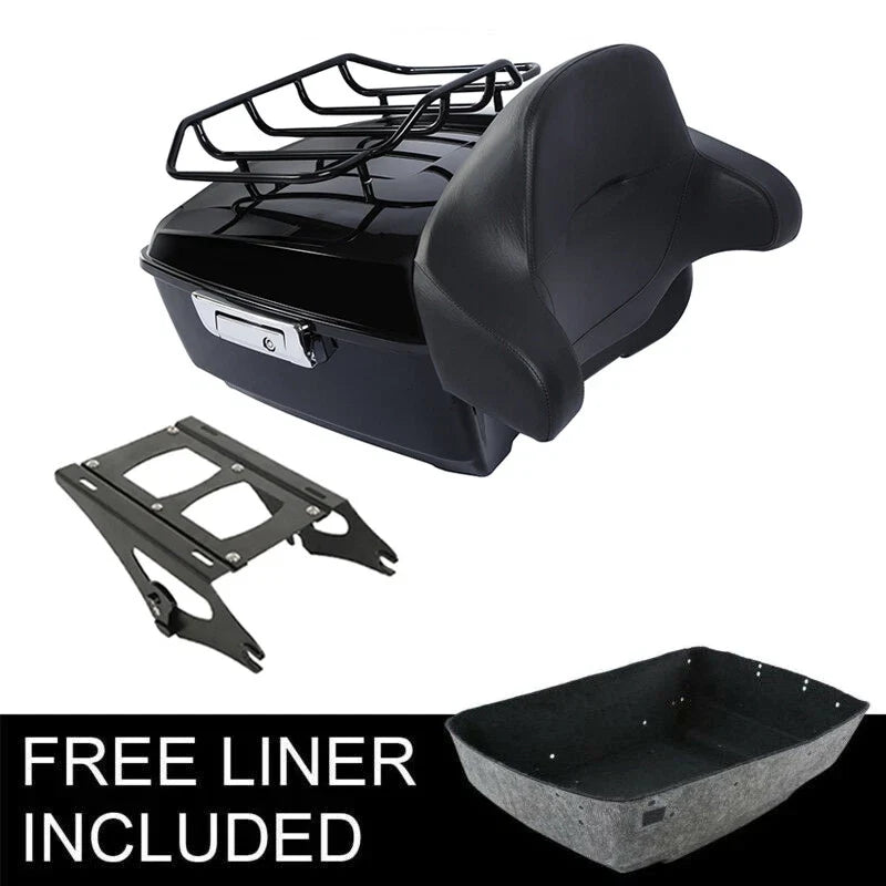 Trunk Backrest Mount Rack for Harley Electra Glide 2014-2026 - Black