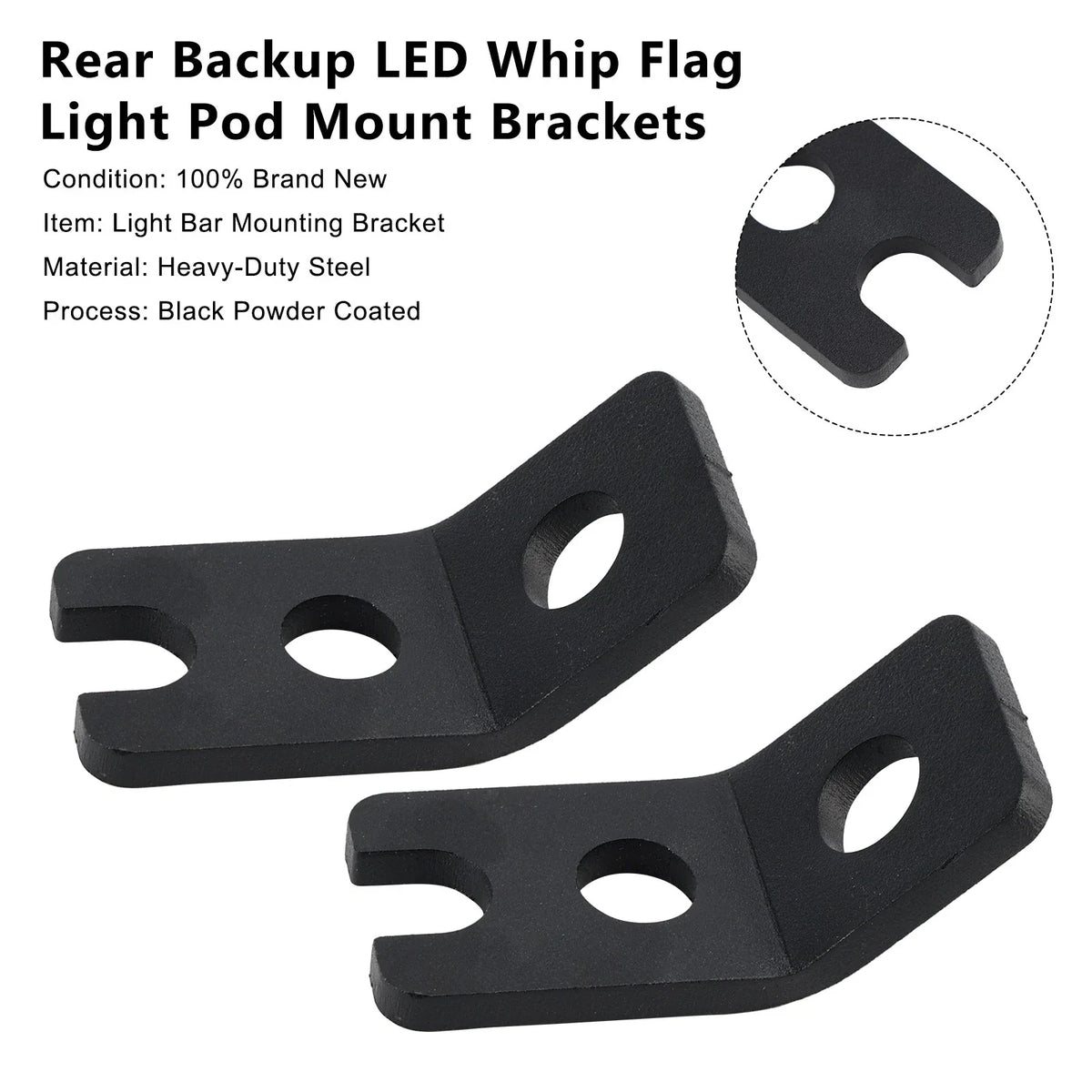 Mount Brackets for Rear Backup LED Light Pods - Polaris RZR XP 1000 900