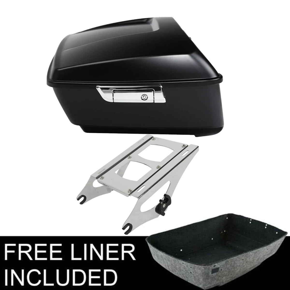 Matte Black Trunk Rack for Harley Touring Models (2014–2025)