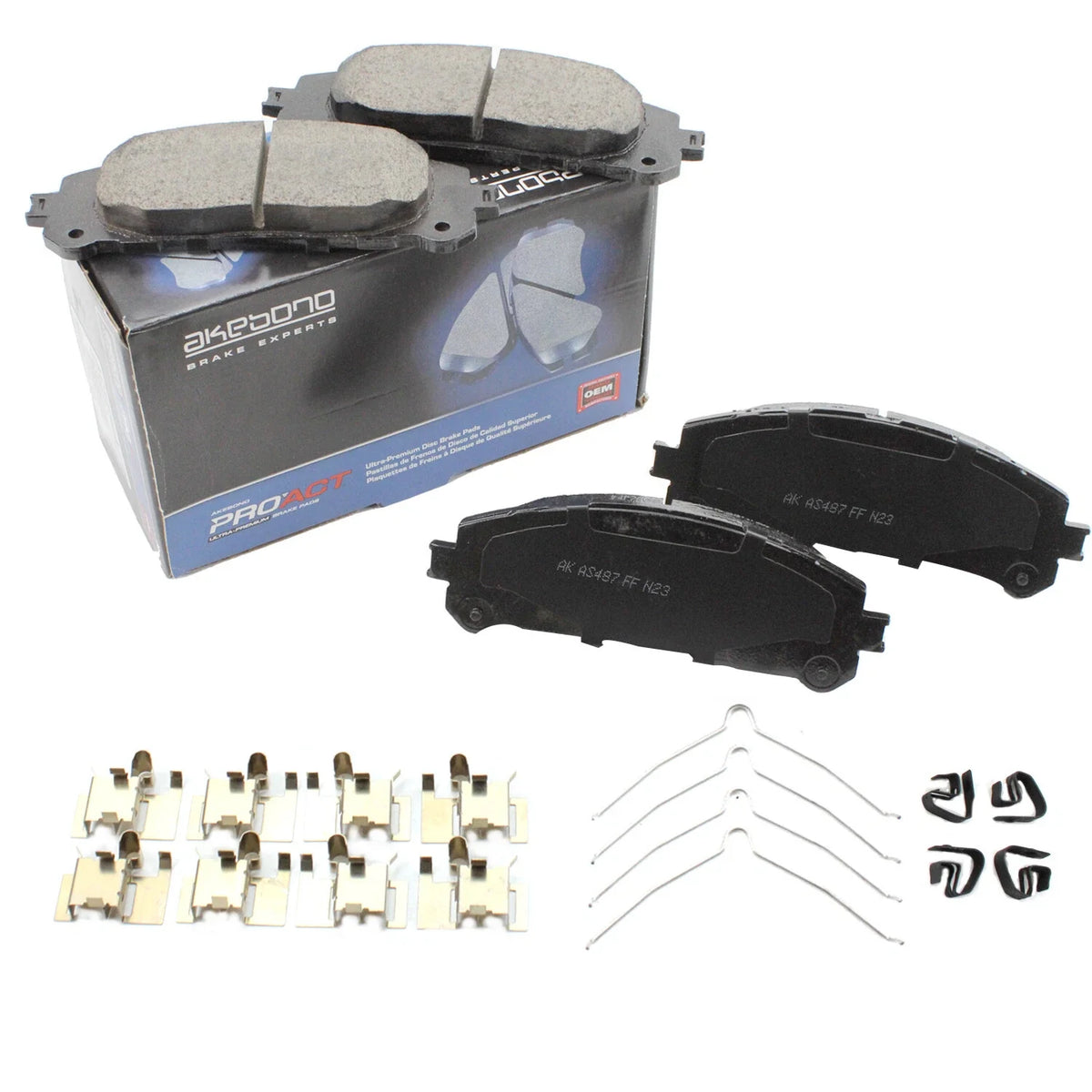 Akebono ProACT Front Brake Pads for Toyota Highlander Set of 4