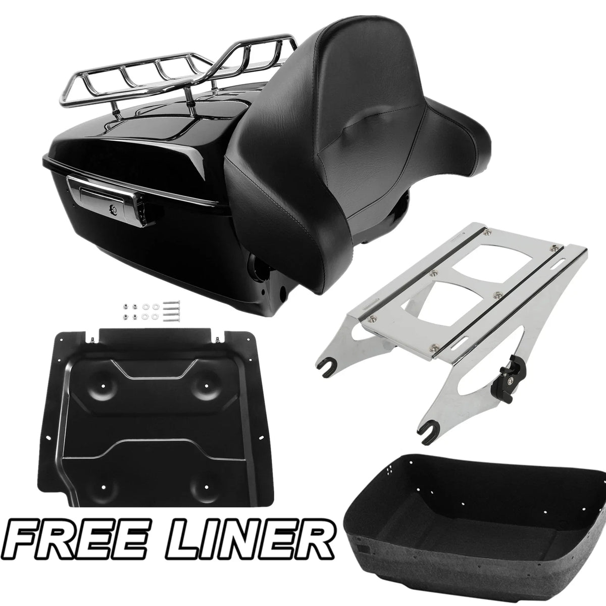 Trunk Backrest Mount Rack Plate for Harley Touring (2014-2023)