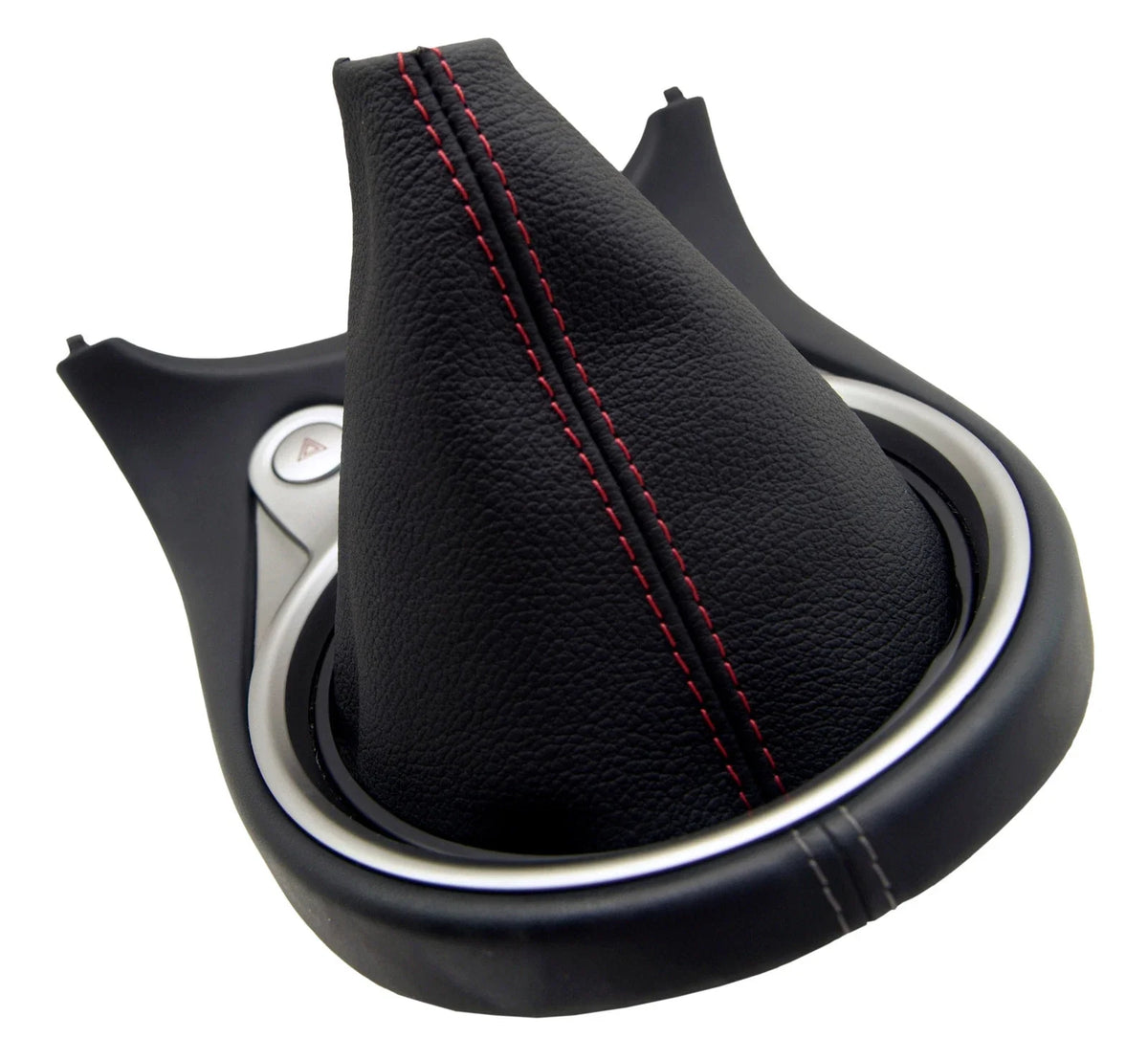 Leather Shift Boot Cover for Nissan 370Z (2008–2019) Red Stitch