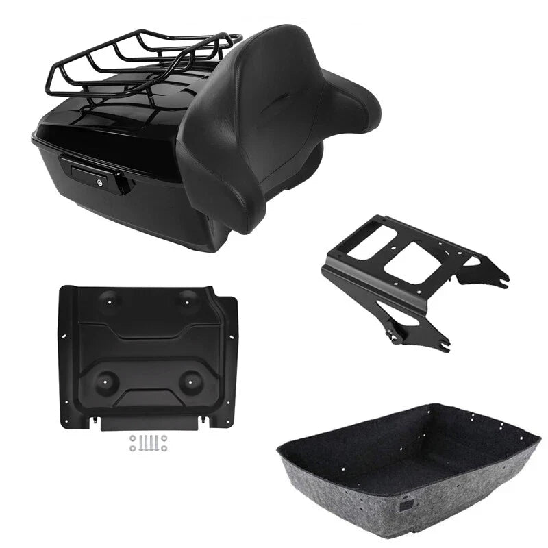 Backrest Rack Plate for Harley Touring (2009–2013) - Black Finish
