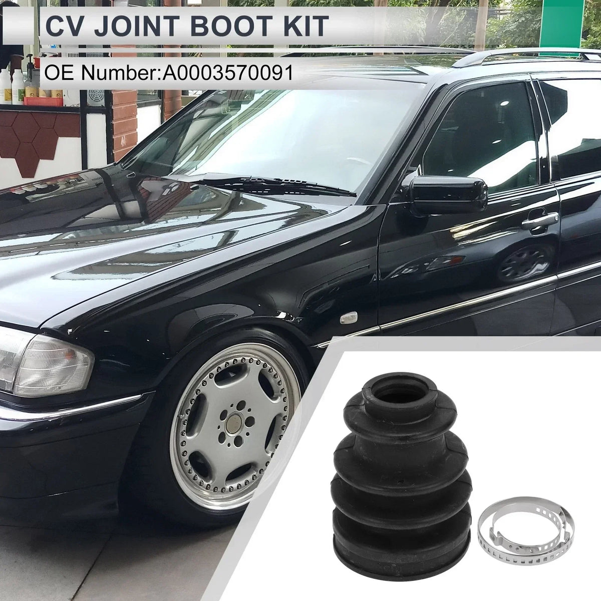 Outer Boot Kit for CV Joint with Clamps - Mercedes-Benz 180C 1960-1963