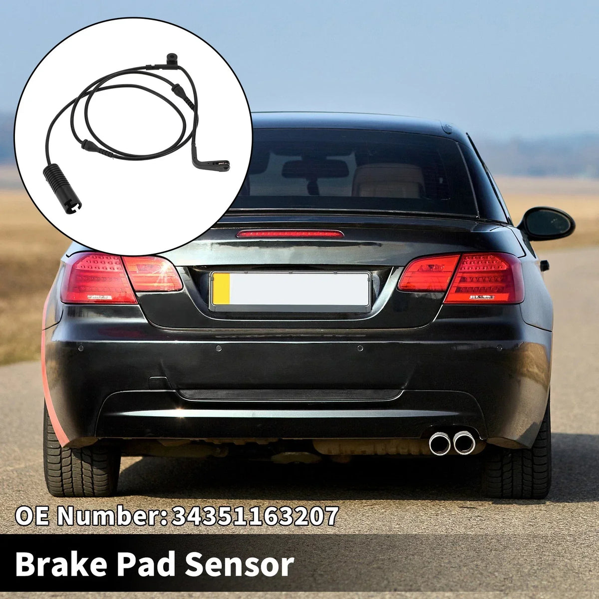 Front Brake Pad Wear Sensor Compatible with BMW 5 Series E39 95-04