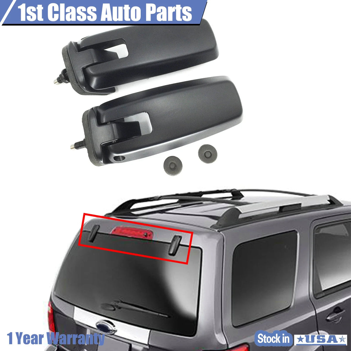 Set of 2 Rear Liftgate Glass Window Hinges for Ford Escape Mariner (2008–2012)