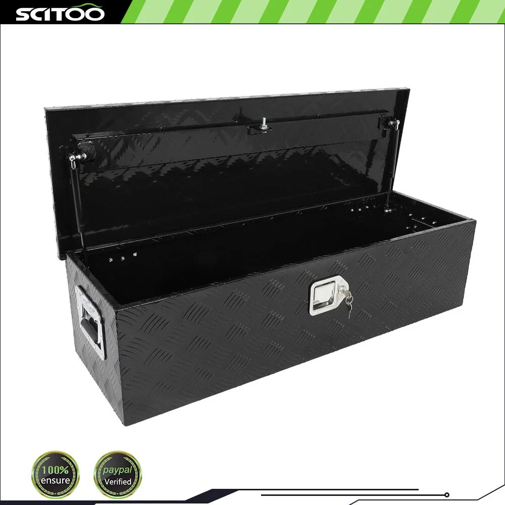 Pickup Truck Black Aluminum Tool Box 39" x 13" x 10