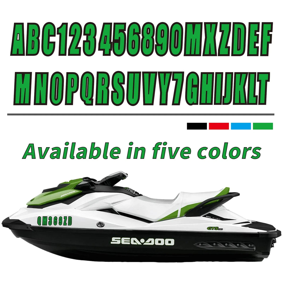 3" Registration Numbers Vinyl Sticker Decal for Boat PWC Ski