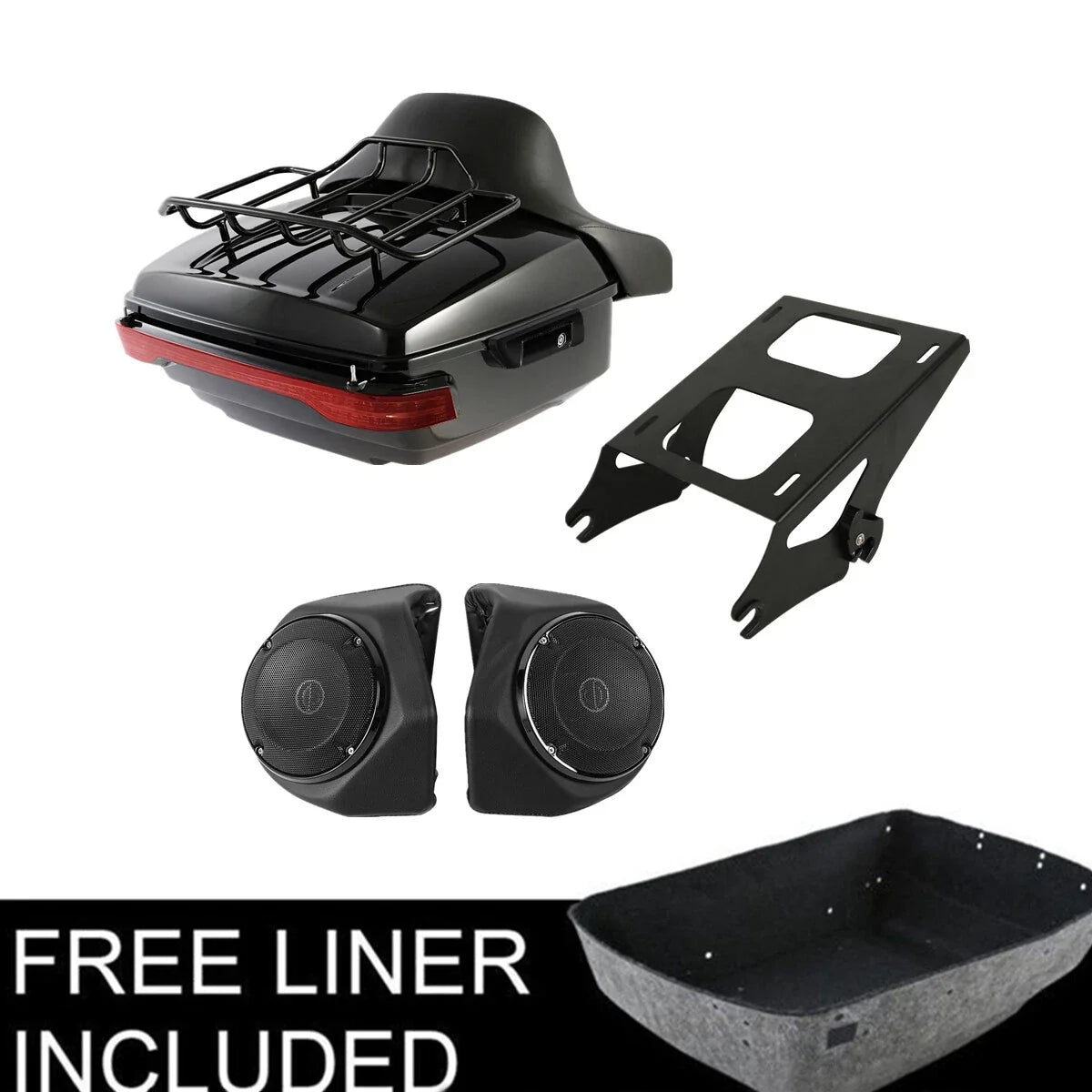 Mount Rack for Tail Light Speakers - Trunk Pad for Harley Touring 2014-2025