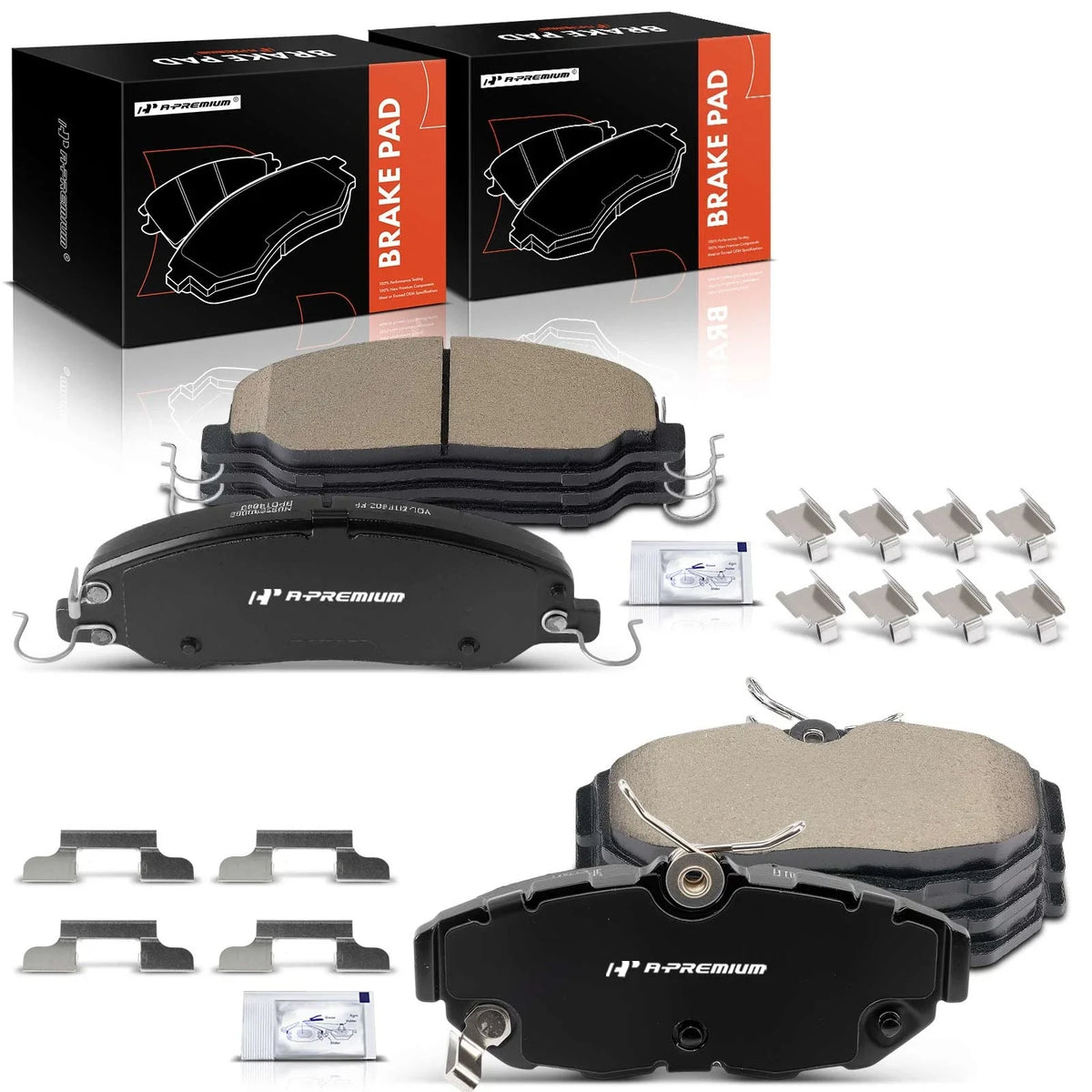 Set of 8 Front & Rear Ceramic Brake Pads for Ford Mustang (2011–2013)