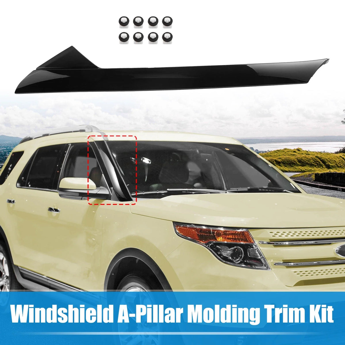 Windshield A-Pillar Trim Panel for Ford Explorer (2011–2019) Outer 926-451