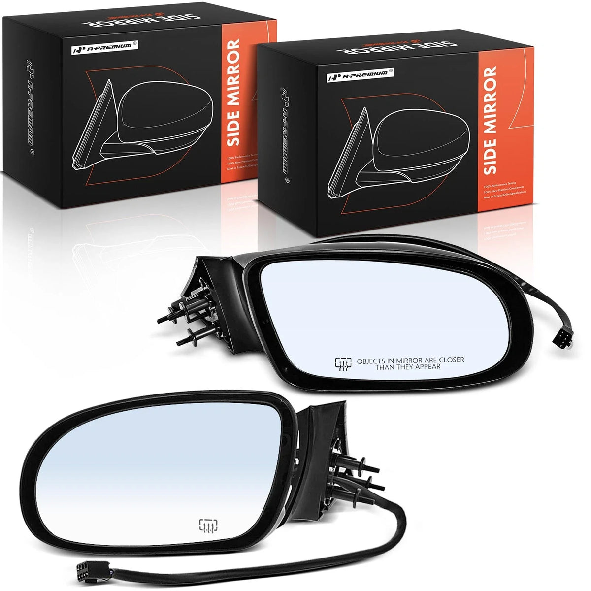 Power Mirror Pair Manual Fold Heated for Chevy Impala Caprice