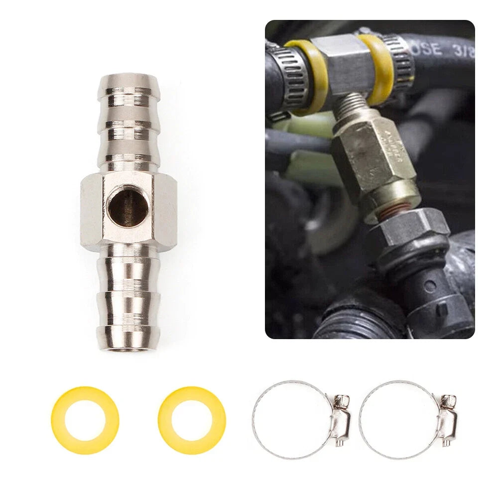 Fuel Pressure Gauge Sensor T-fitting Adapter
