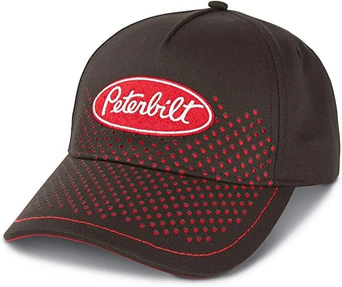 Paragon Black/Red Perforated Cap for Peterbilt Trucks