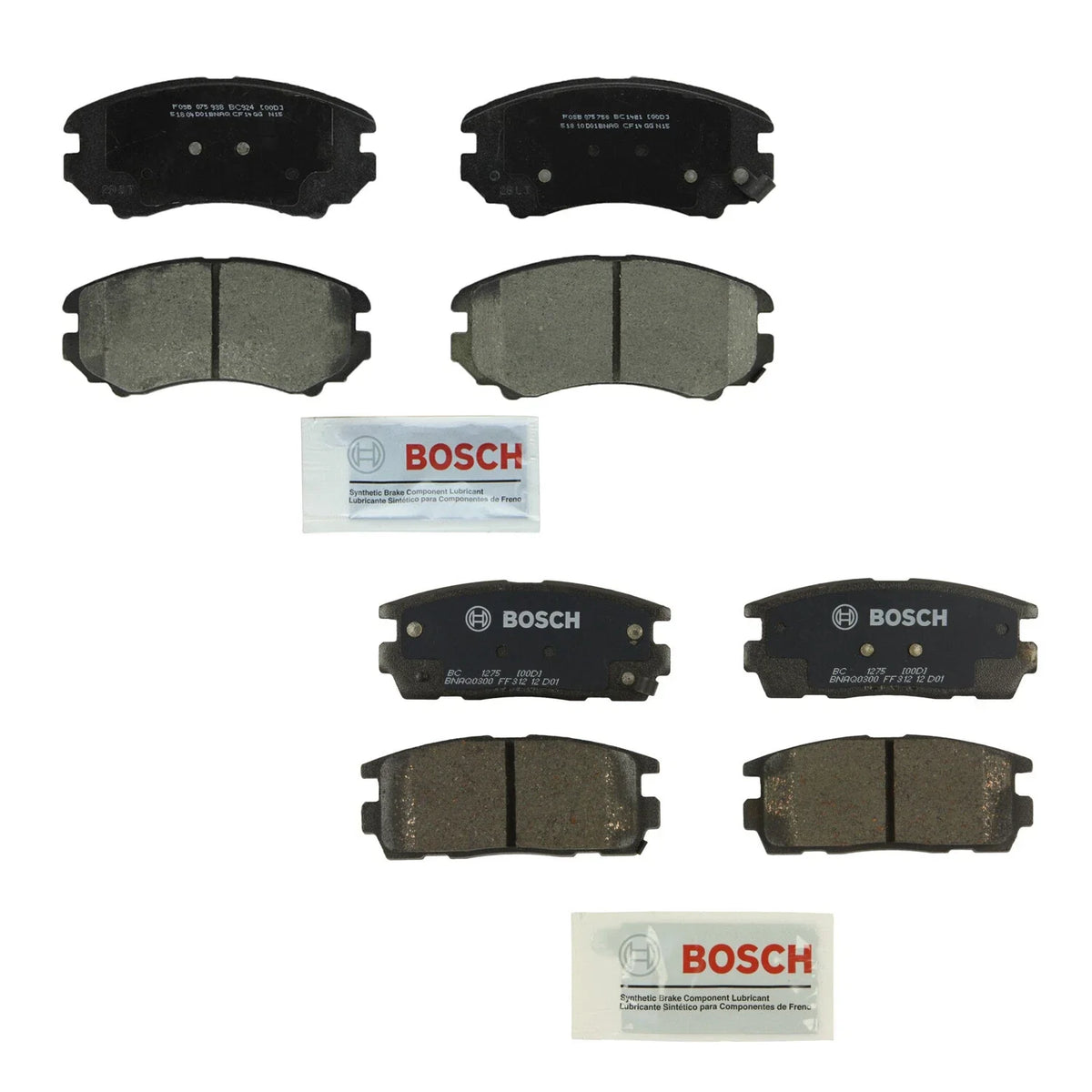 Set of 4 Bosch Quietcast Ceramic Disc Brake Pads for Equinox Terrain (2010–2017)