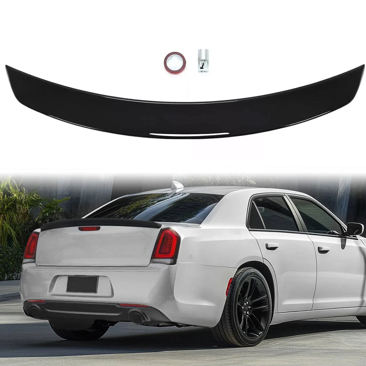 Rear Spoiler DuckTail for Chrysler 300 300S (2011–2023) Glossy Black