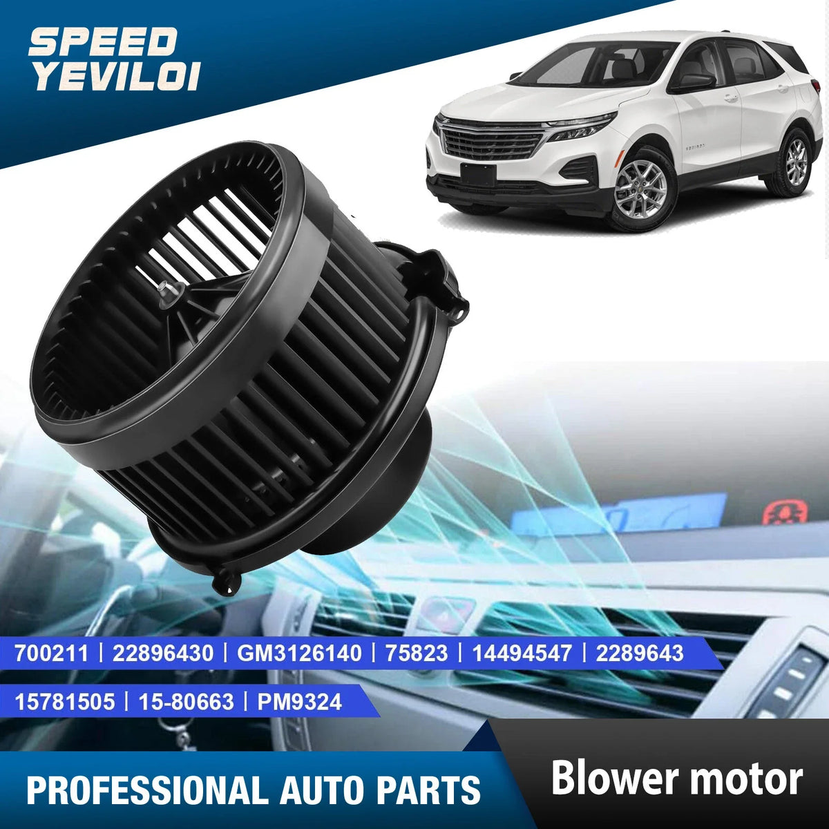 Blower Motor with Fan Cage for Chevy Equinox (2007–2009)