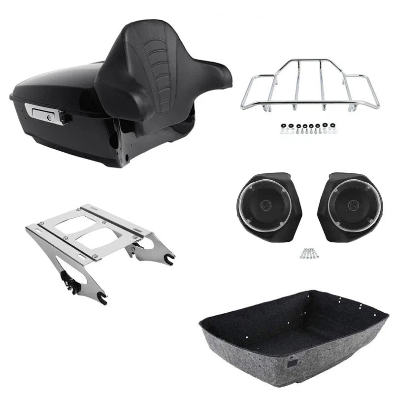 Trunk Backrest Speakers Rack for Harley Electra Glide 2014-2023